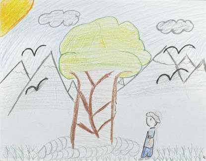 Imagen de El niño con fé