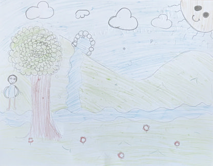 Imagen de Árbol, río, niño