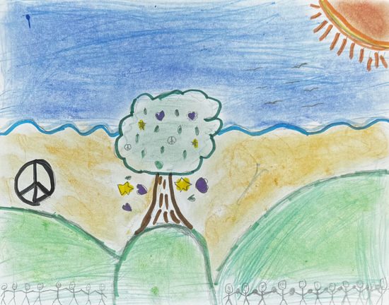 Imagen de El árbol de la paz en el amanecer