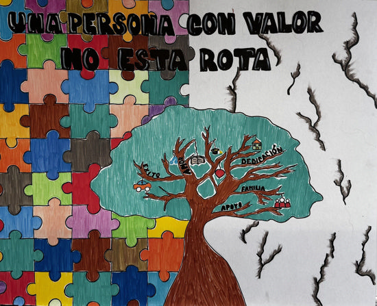 Imagen de Una persona con valor, no está rota